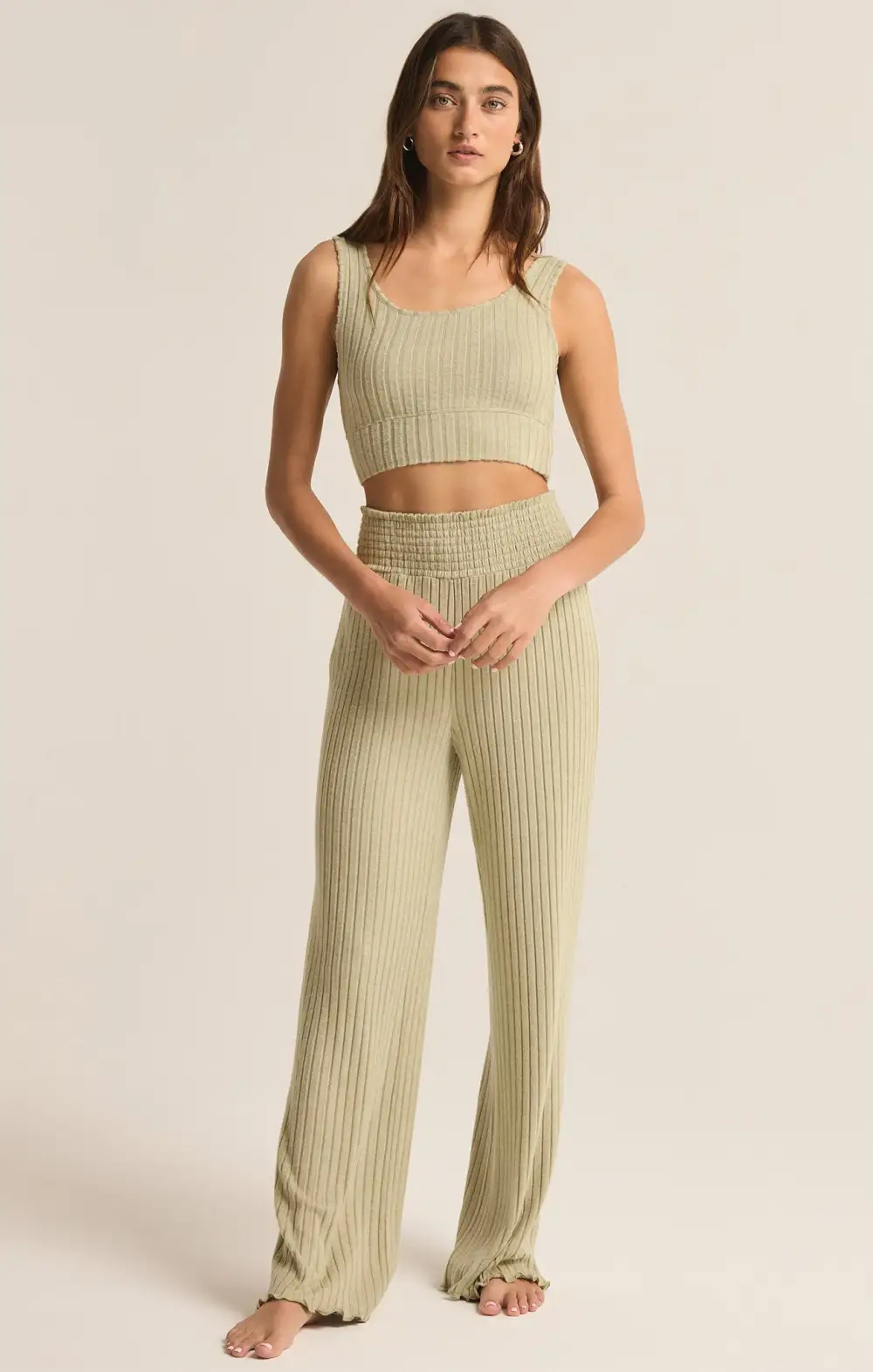 Dawn Smocked Rib Pant
