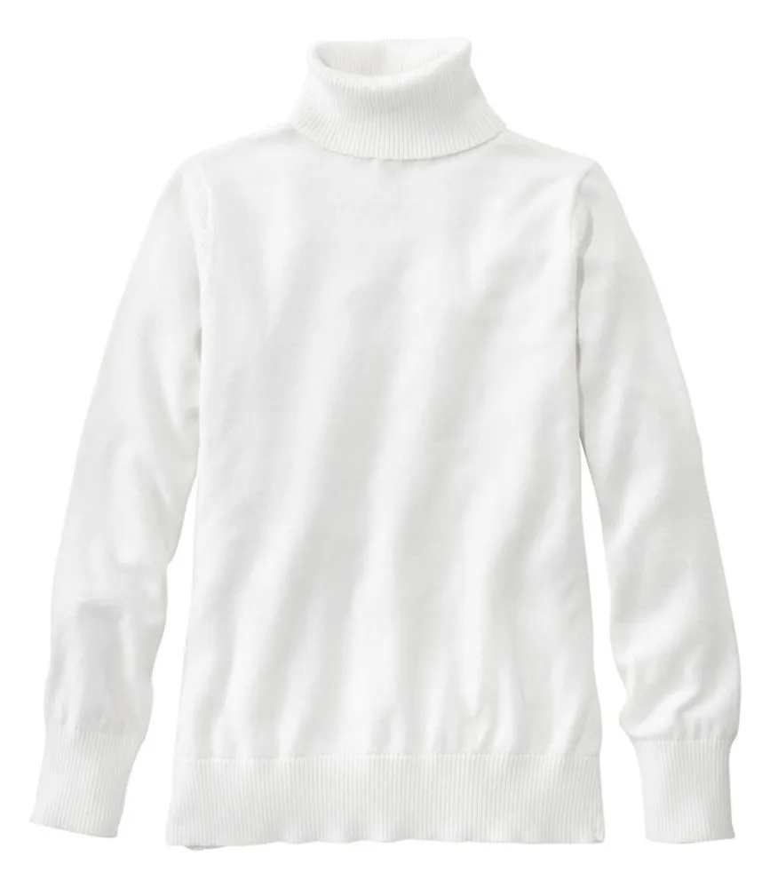 Women's Cotton/Cashmere Sweater, Turtleneck