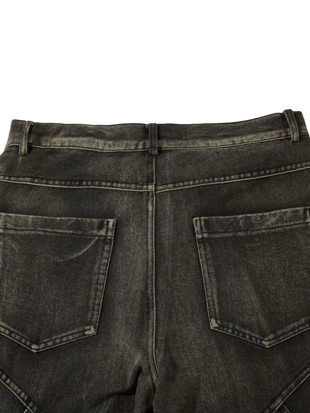 Washed Split Design Hip-Hop Horn Jeans - 2138