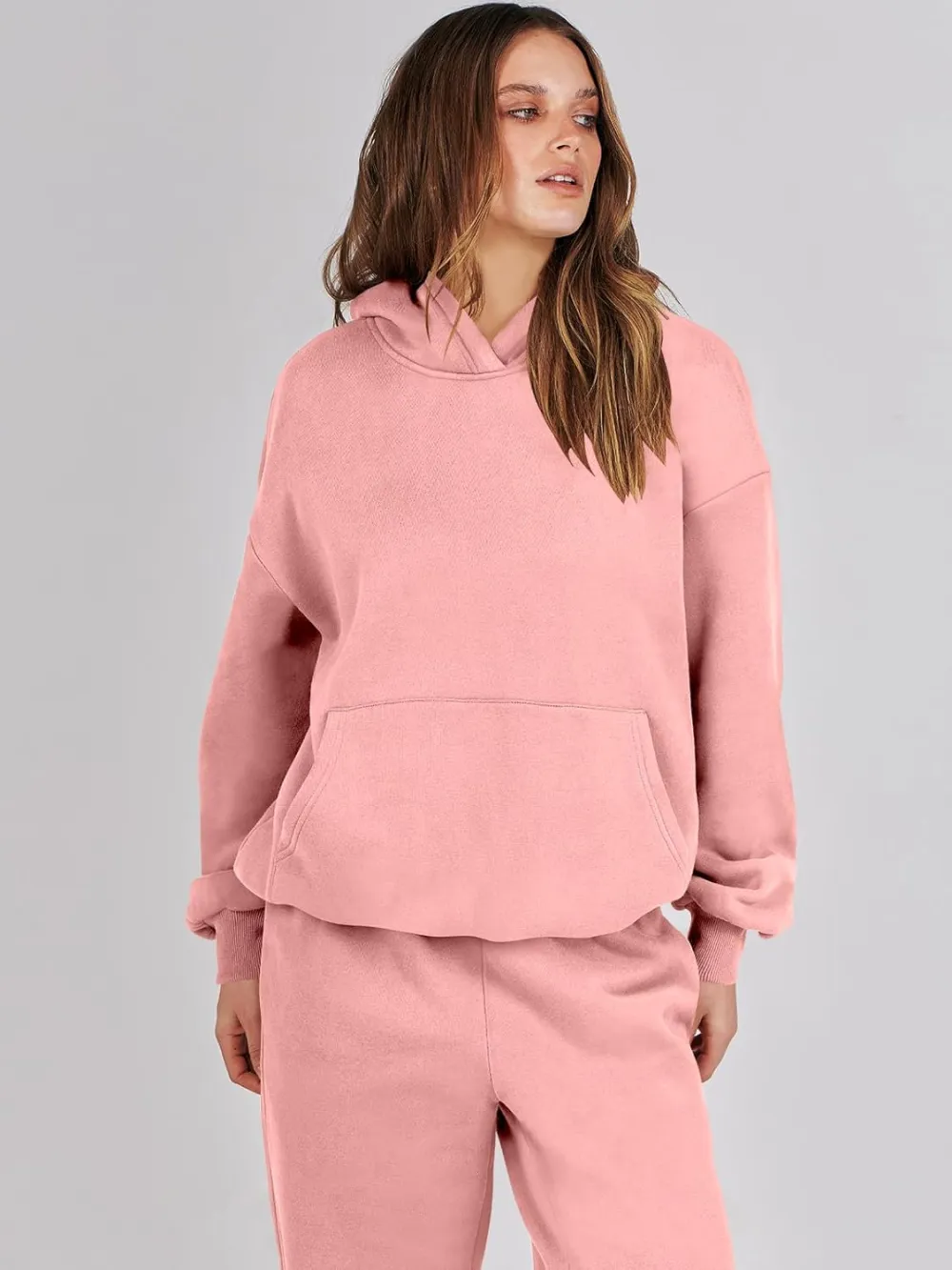 (Clearance Sale $1.99⚡) 2024 Women's Fall Oversized Casual Hoodie Two Piece Sweatshirt Jogging Pants Sweatshirt Set