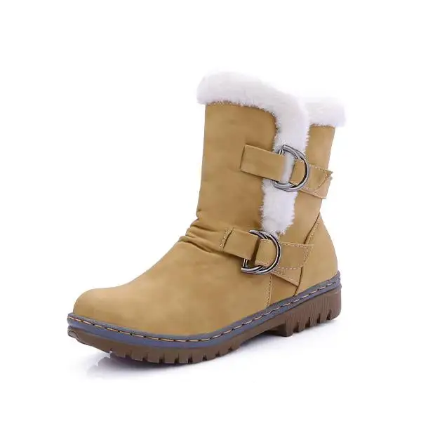 Women's Casual Buckle Ankle Snow Boots 75289564S