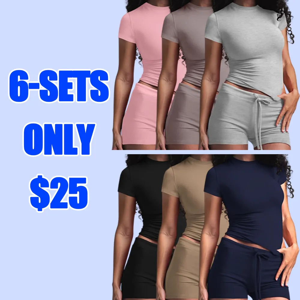 Women's Modal Loungewear Set – Soft Short Sleeve Tee & Drawstring Shorts
