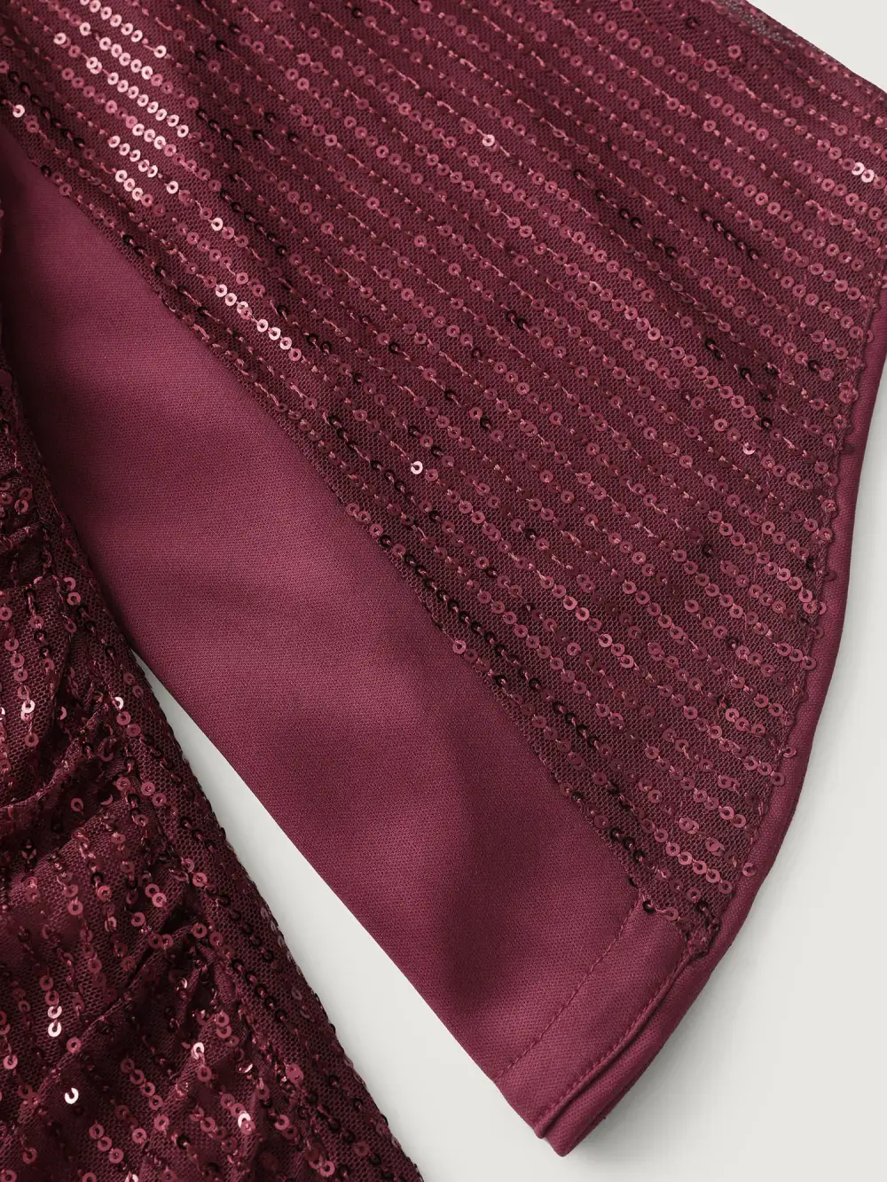 Shimmery Sequin Gathered Flared Sleeve Blouse