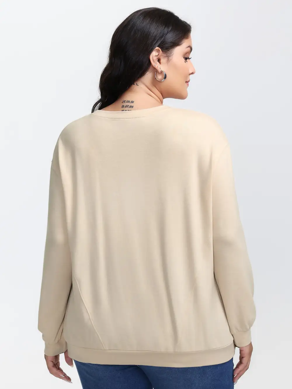 Floral Print Drop Shoulder Relaxed-Fit Sweatshirt