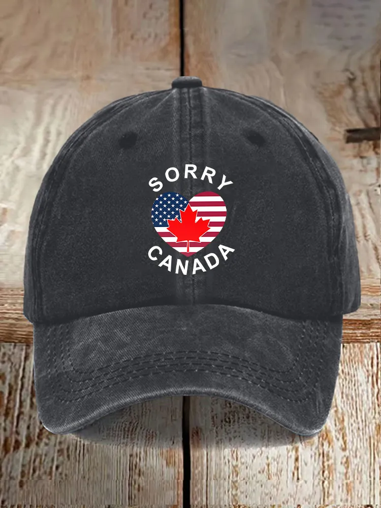 Sorry Canada Printed Baseball Caps