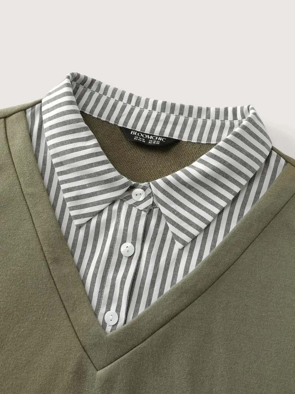 2-In-1 Stripe Drop Shoulder Sweatshirt