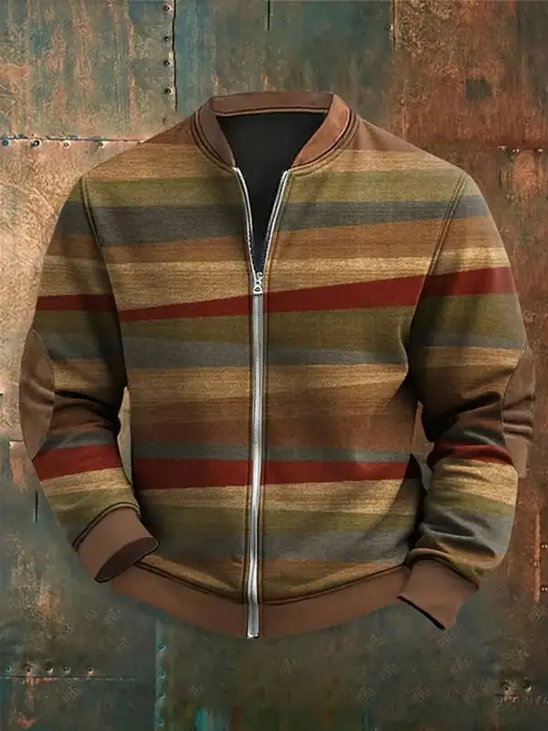 Men's Western Retro Print Sweatshirt