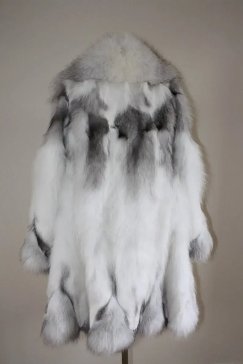 Platinum Fur Knee Length Jacket