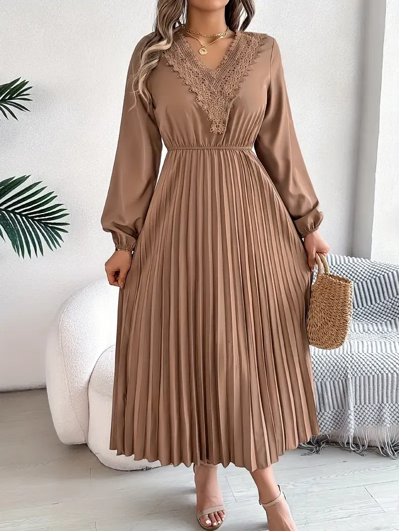 Elegant Midi Dress | Polyester & Elastane Blend | Machine Washable, Non-Sheer