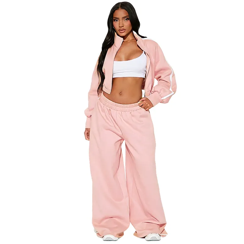 Women's loose-fitting wool lining suit