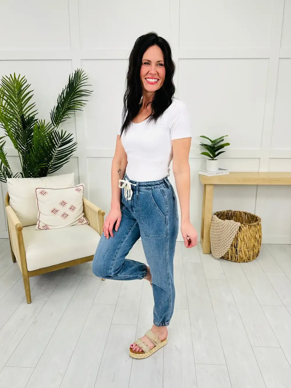 Judy Blue Chasing Comfort Denim Joggers