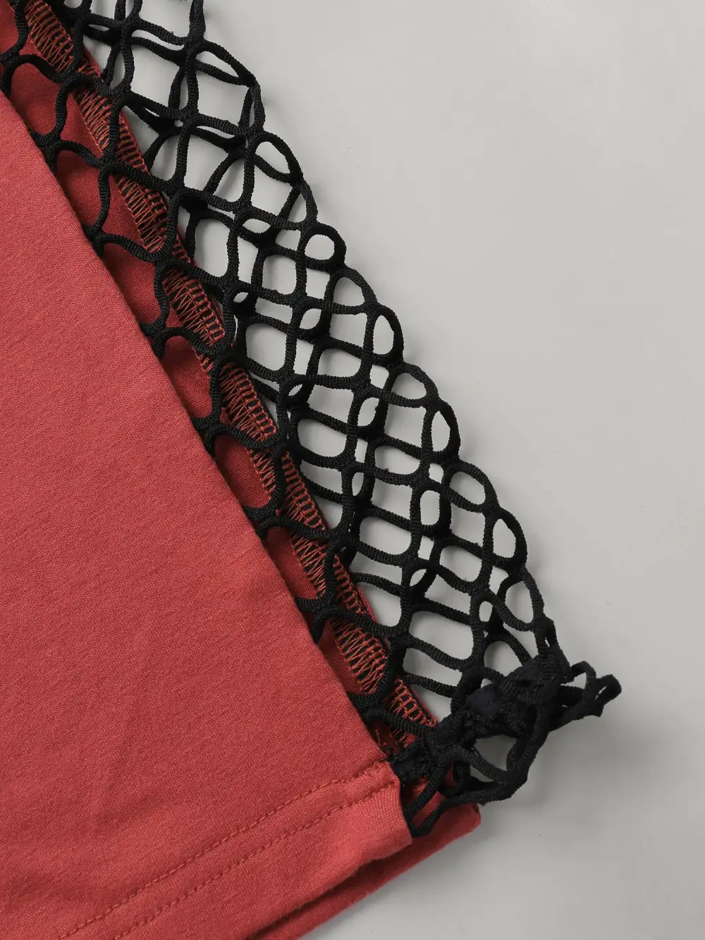 Sheer Cut-Out Sleeve Relaxed-Fit Sweatshirt