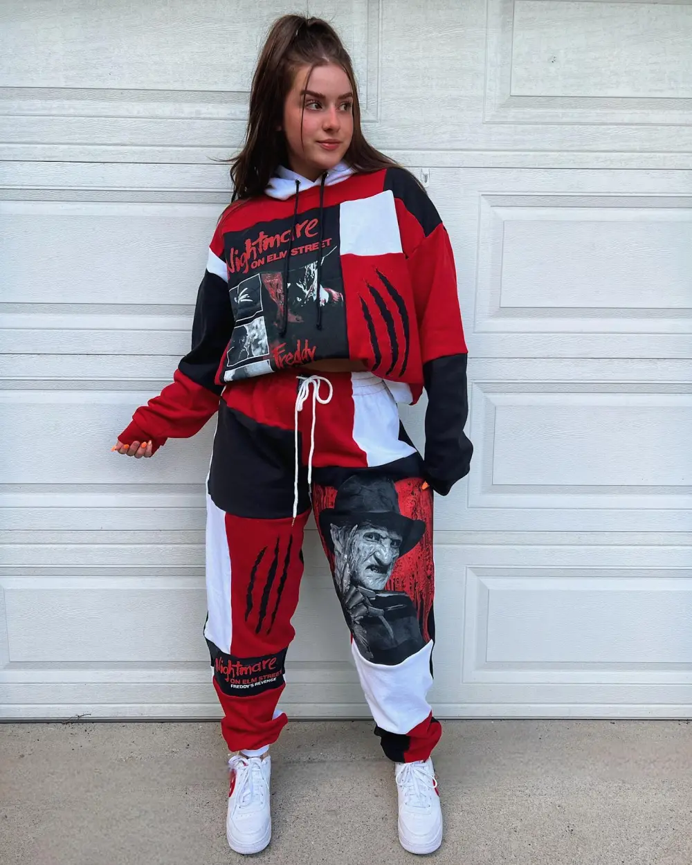 Dark red 2 piece set tops and bottoms how perfect and cozy piece for your Halloween day