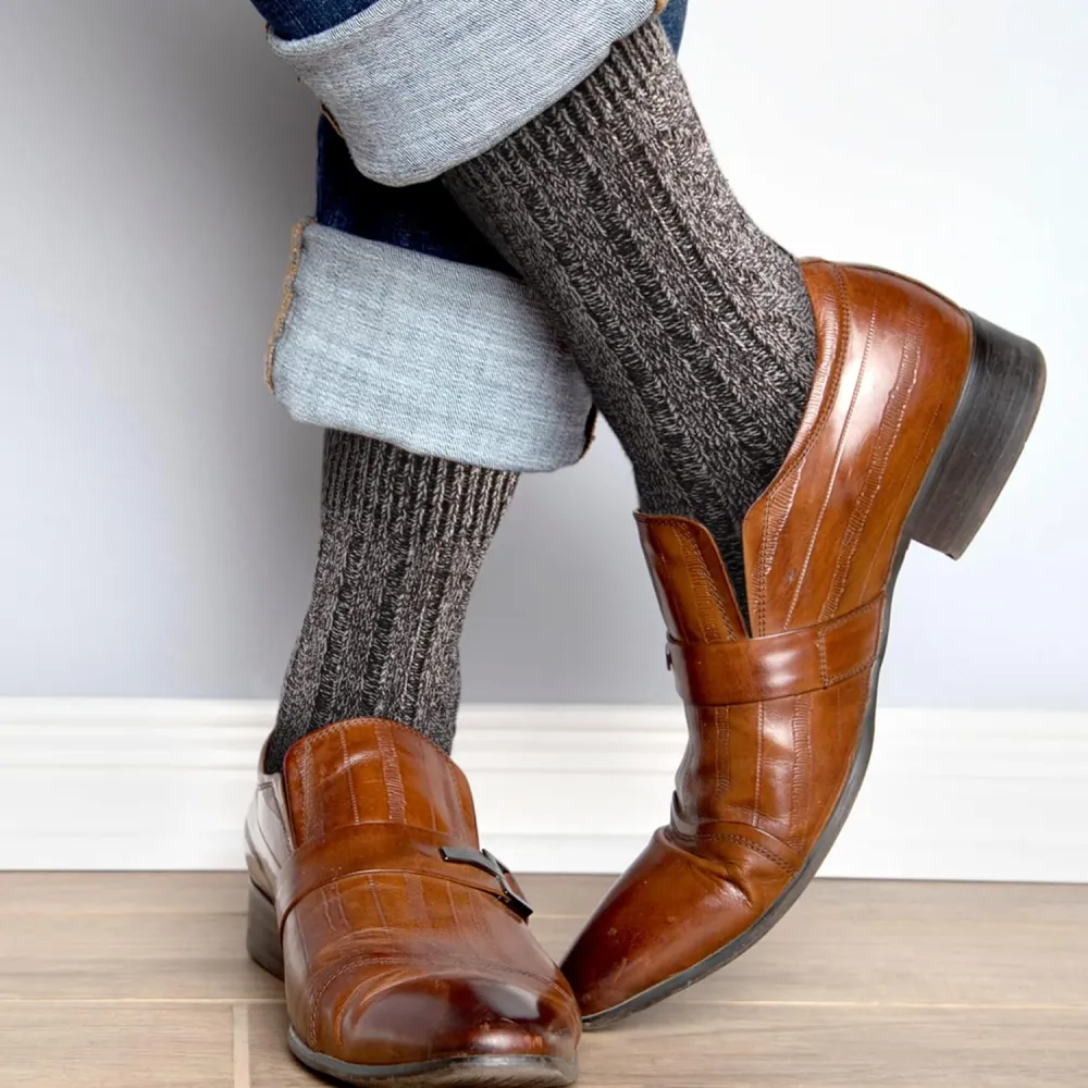 Clothirily Wool Socks- Thick Soft Wool Socks for Women, Vintage Warm Womens Wool Socks, Winter Warm Boot Socks for Women Men