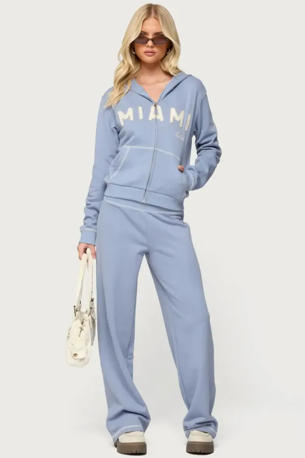 Miami Babe Zip Up Hoodie