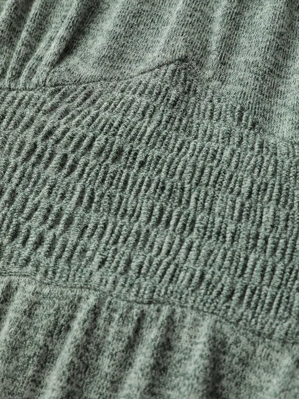 Knit Textured Stretchy Shirred Knee-Length Dress