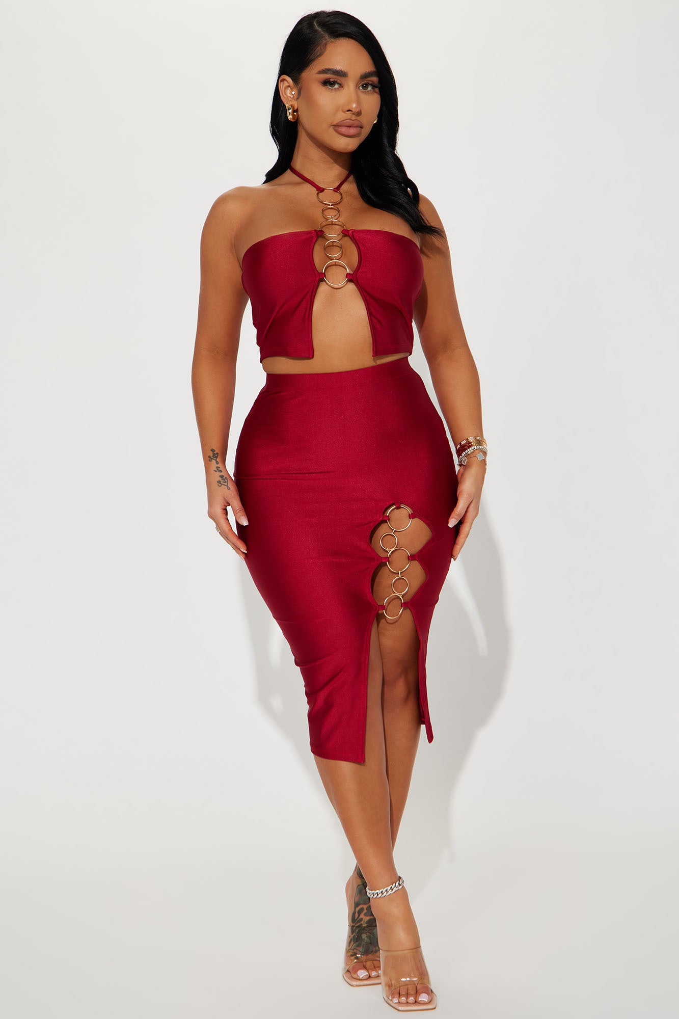 Showing Me Off Skirt Set - Red