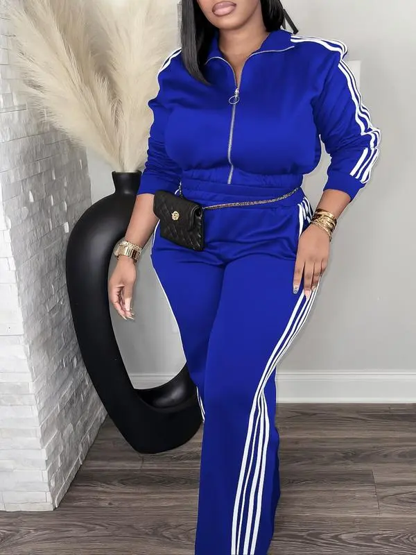 Women's Tracksuit Set: Long Sleeve Zip Jacket & Pants