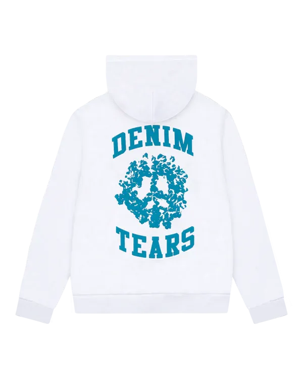 Denim University Zip Hoodie White