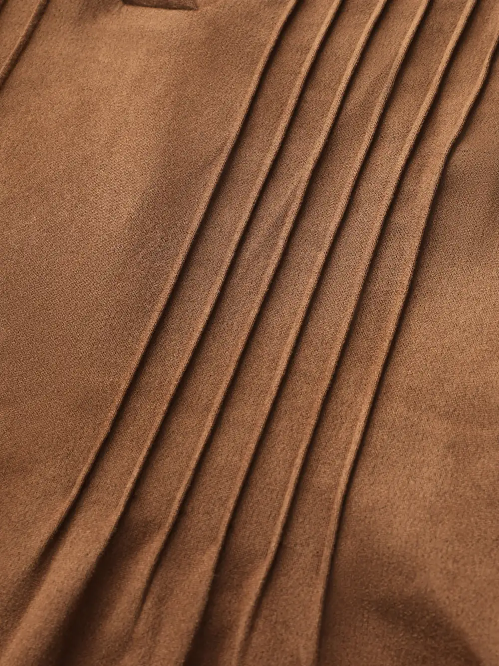 Suede Striped Toothpick Pleats Mini Dress