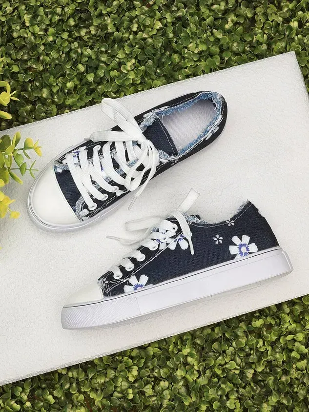 All Season Canvas Sneaker Heel Casual Flats