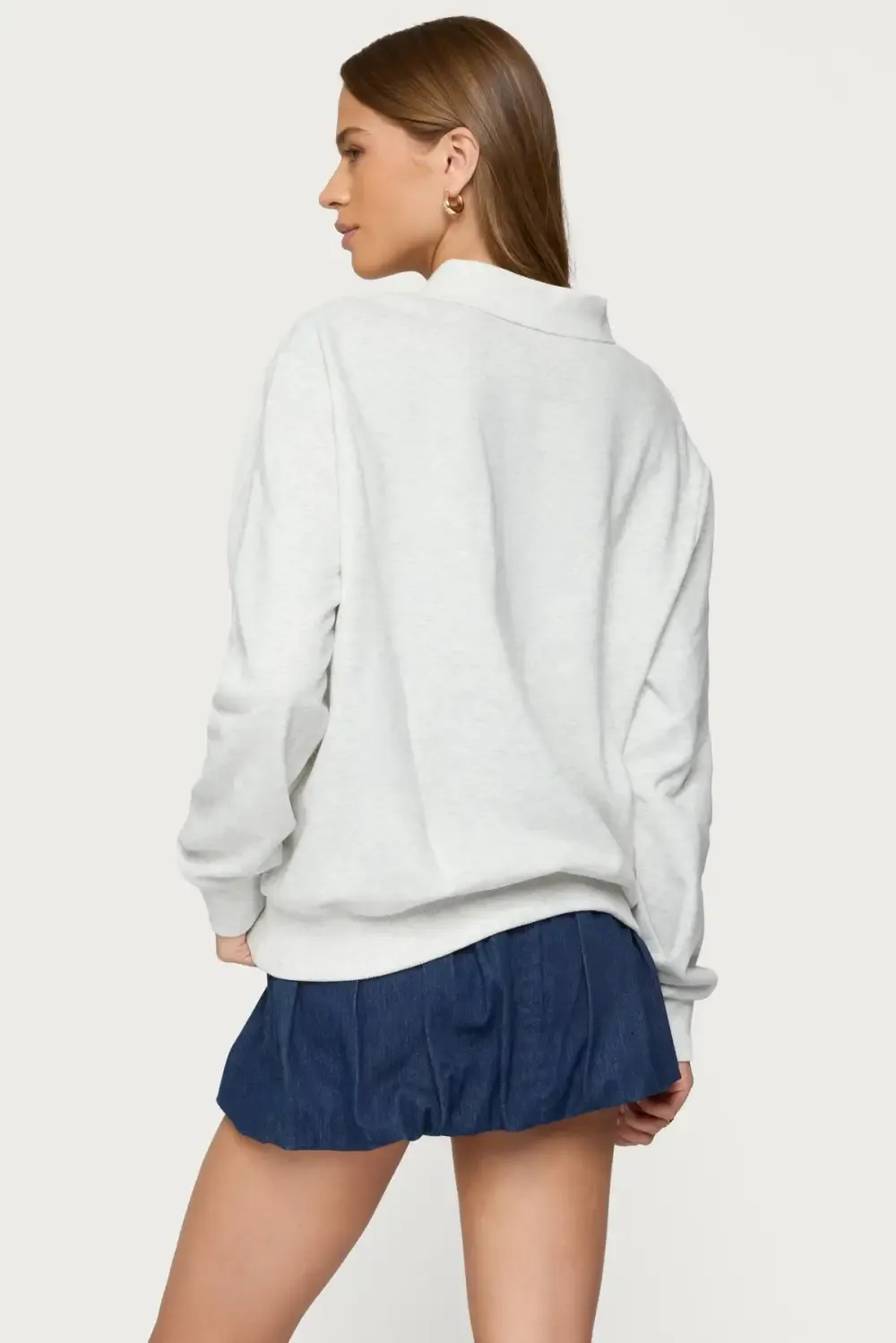 Scholar Oversized Polo Sweatshirt