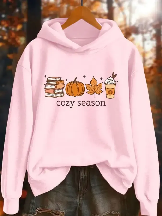 Women's Cozy Season Printed Hoodie