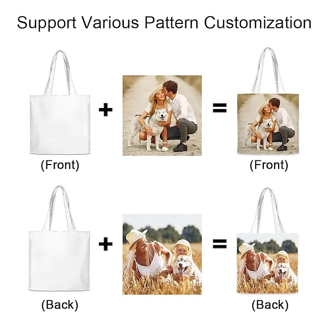 Women's Tote Shoulder Bag Canvas Tote Bag Polyester Oxford Cloth Shopping Holiday Print Large Capacity Foldable Lightweight Cat Black / Red Custom Print Light Pink