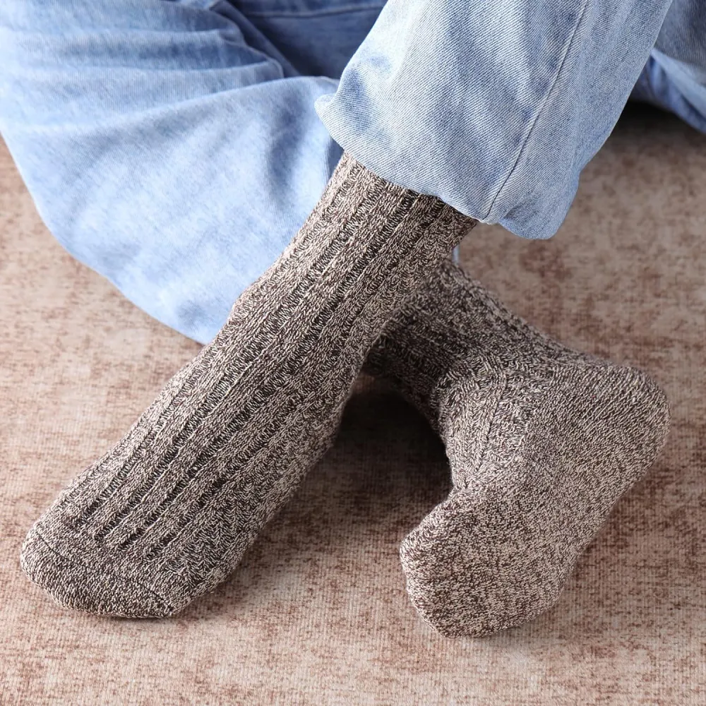 Clothirily Wool Socks- Thick Soft Wool Socks for Women, Vintage Warm Womens Wool Socks, Winter Warm Boot Socks for Women Men