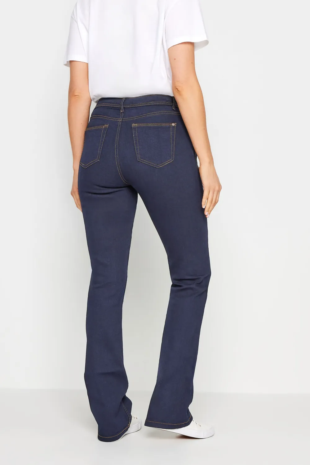 LTS Tall Black RAE Stretch Bootcut Jeans