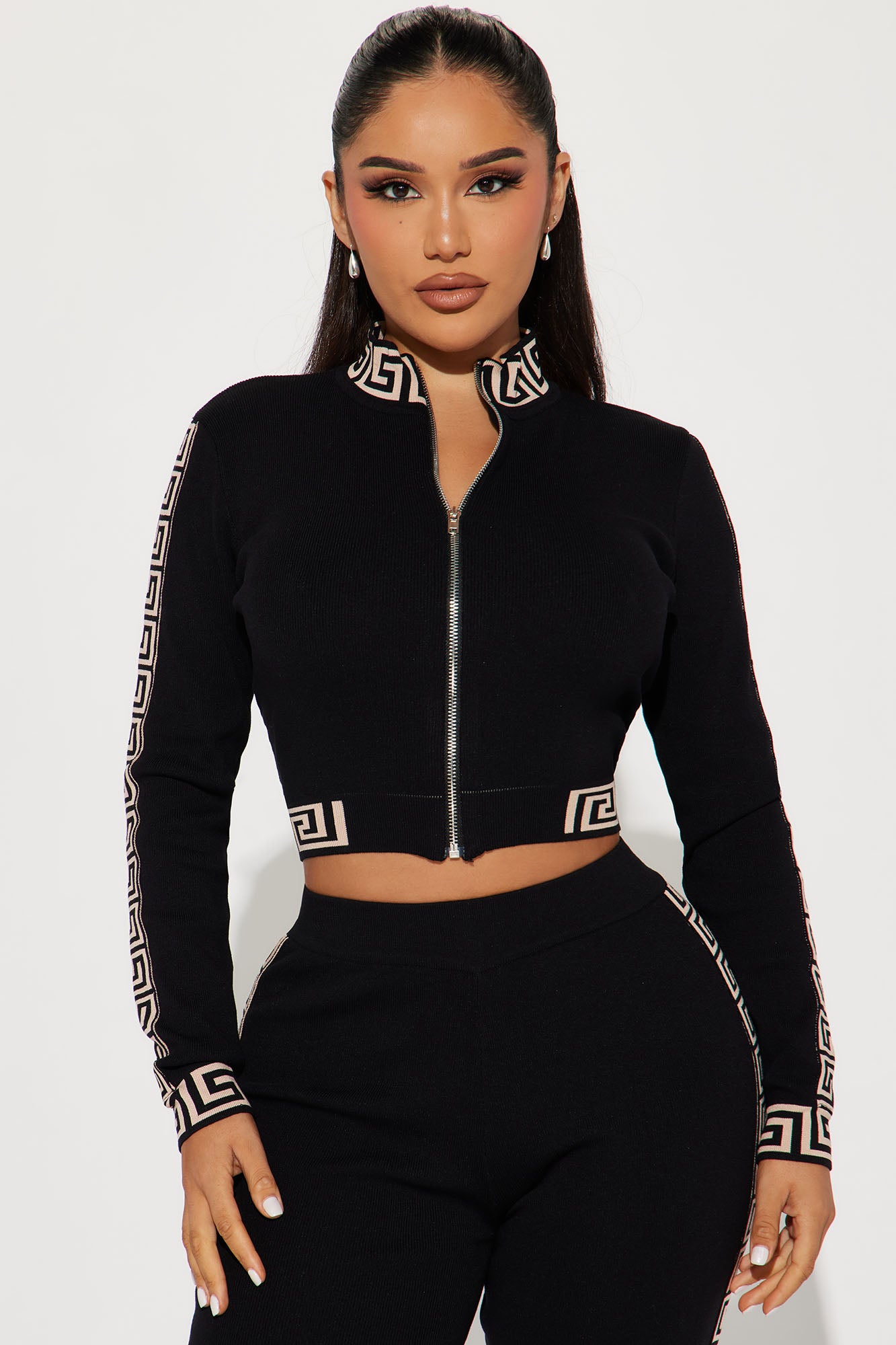 Passing By You Sweater Legging Set - Black/combo