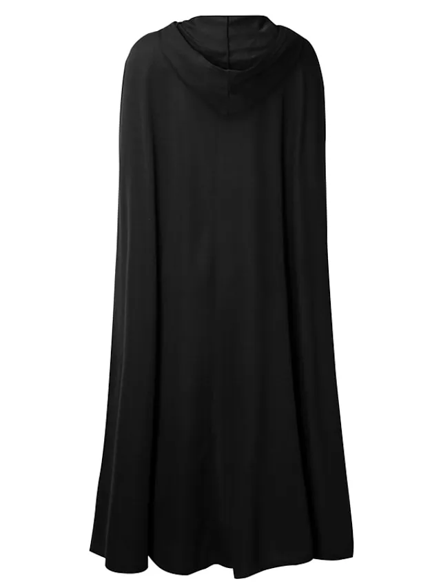 Women's Winter Coat Cloak / Halloween Xmas Capes Long Layered Coat Warm Windproof Overcoat Fall Single Breasted Hooded Coat Green Black Blue Gray Christmas Crewneck S M L XL / Winter