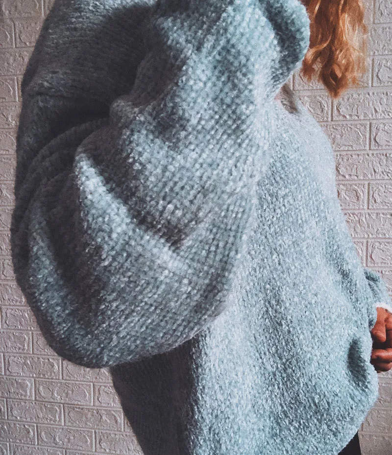 Wave Edge V-Neck Casual Sweater