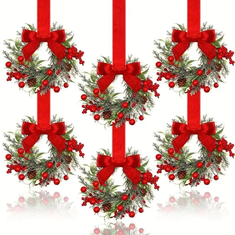 Mini Christmas Wreaths for Cabinets—Maximum Holiday Magic