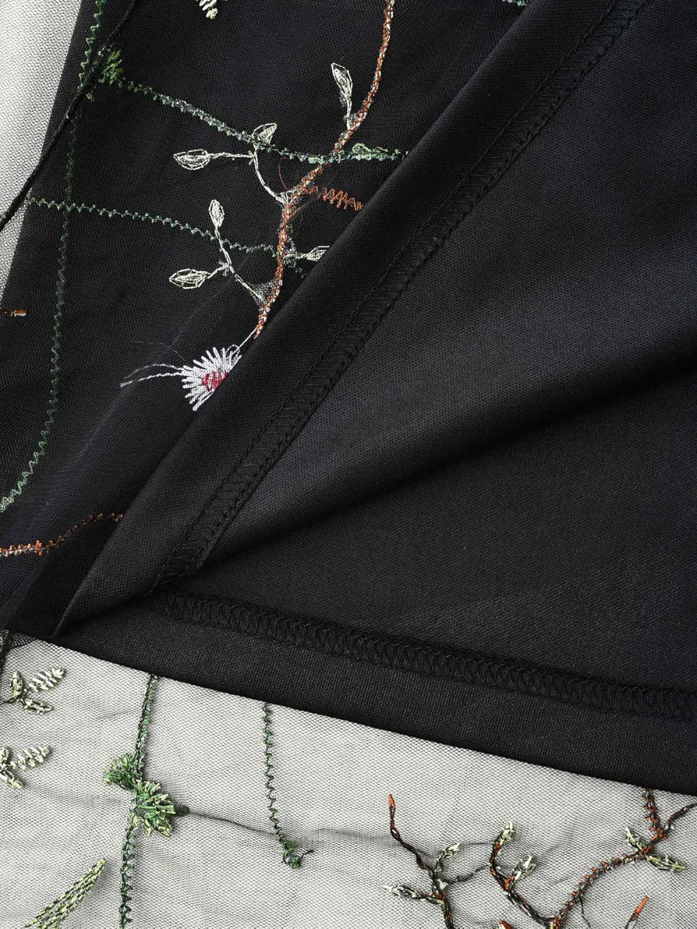 Floral Embroidered Elastic Waist Lined Midi Dress