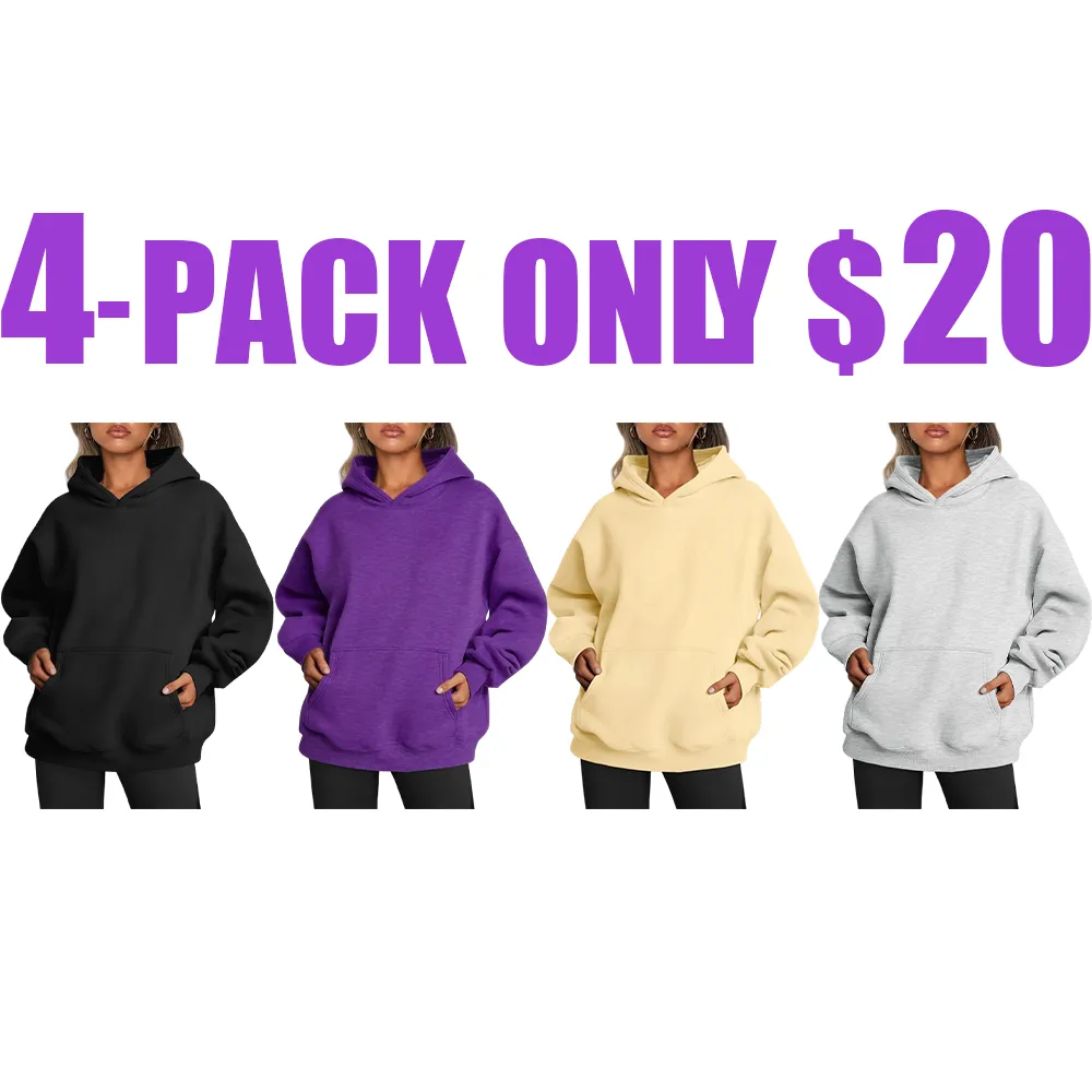 Women’s Oversized Hoodie – Fleece Pullover Sweatshirt with Pocket