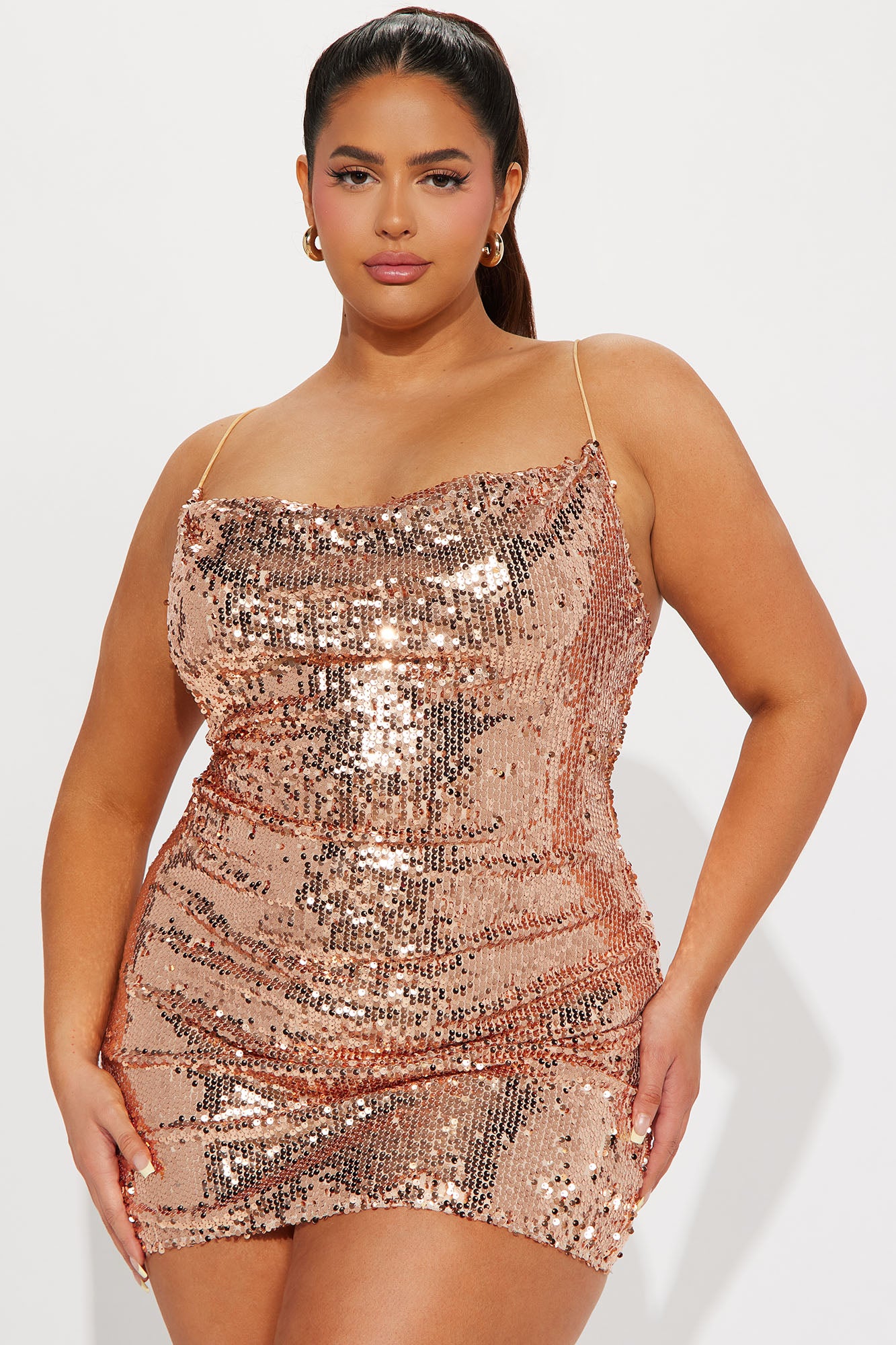 Jackie Sequin Mini Dress - Gold