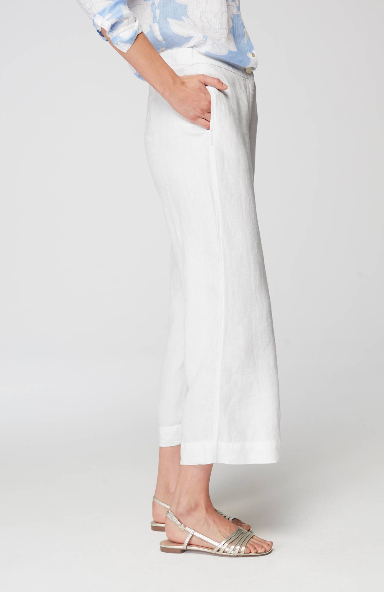 Easy Linen Wide-Leg Crops