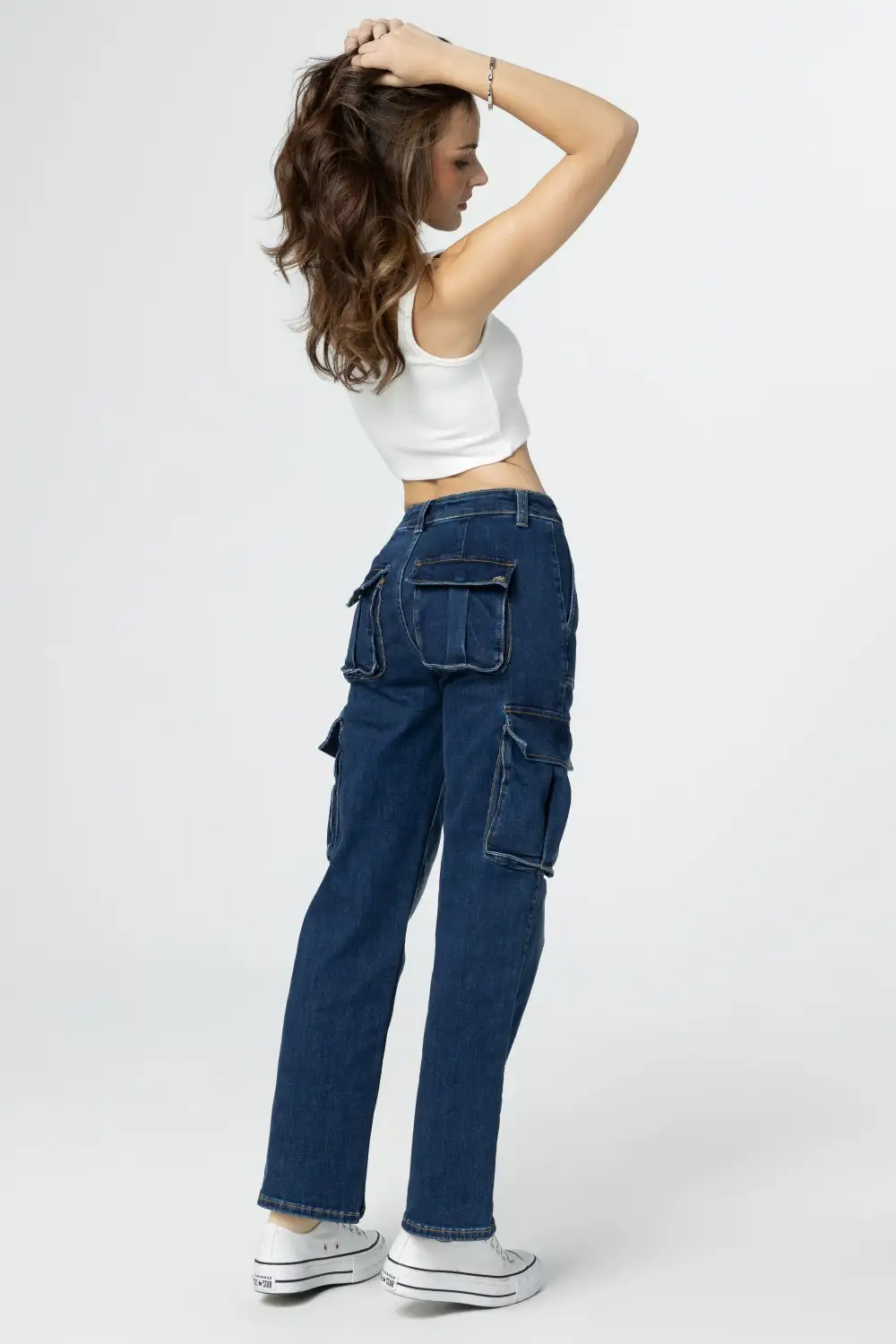 Denim Cargo Jeans