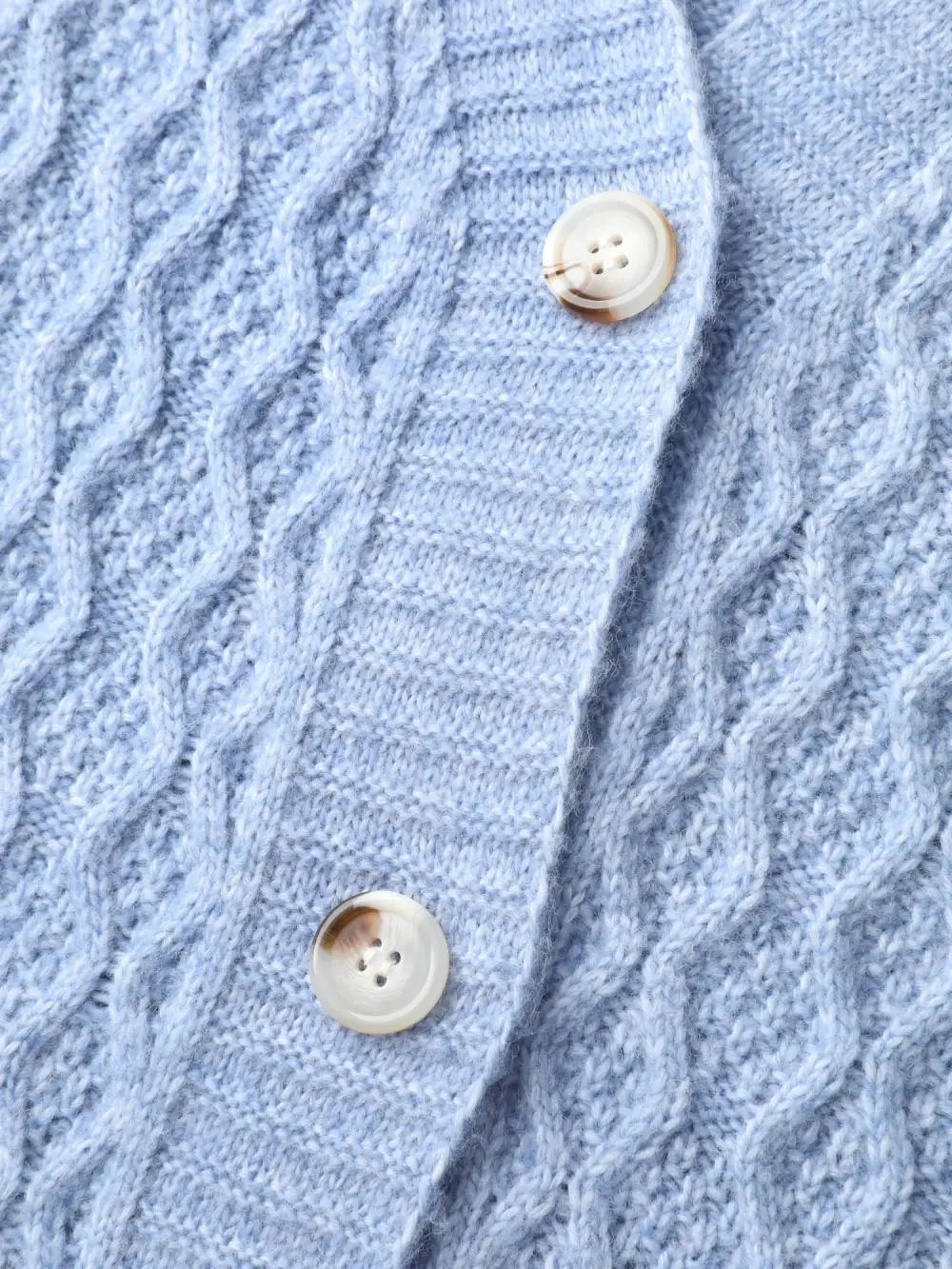 Cable Knit Textured Pockets Cardigan