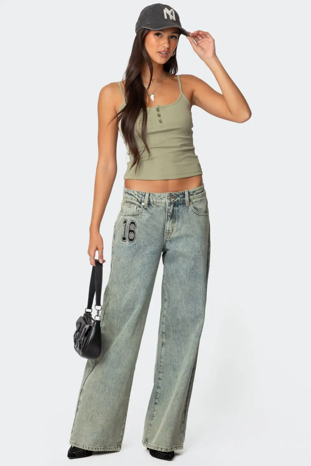 Ribbed Henley Tank Top