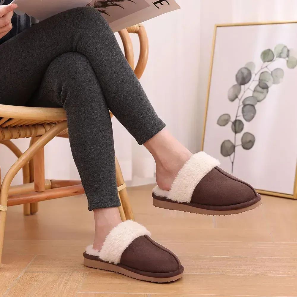 Litfun Women's Fuzzy Memory Foam Slippers Fluffy Winter House Shoes Indoor and Outdoor