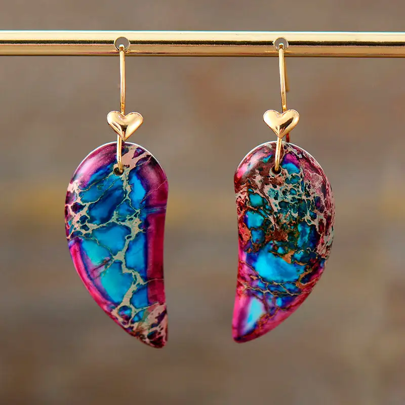 Jasper & Heart Dangle Earrings
