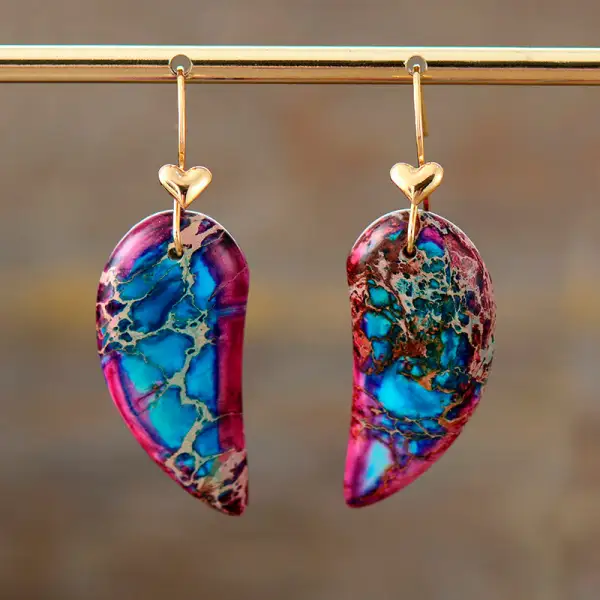 Jasper & Heart Dangle Earrings