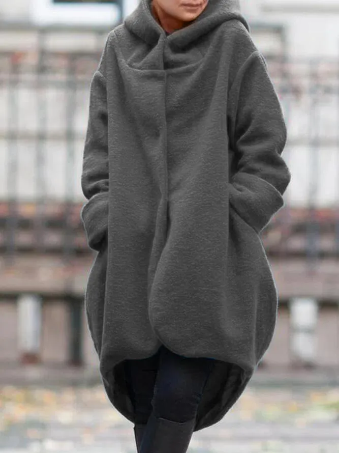 Long Sleeve Pockets Hoodie Jacket