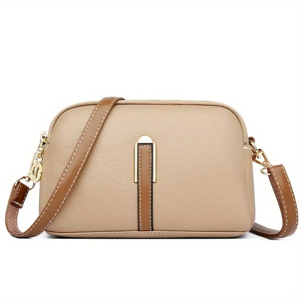 Mila Litchi Crossbody Bag with Embossed Pattern