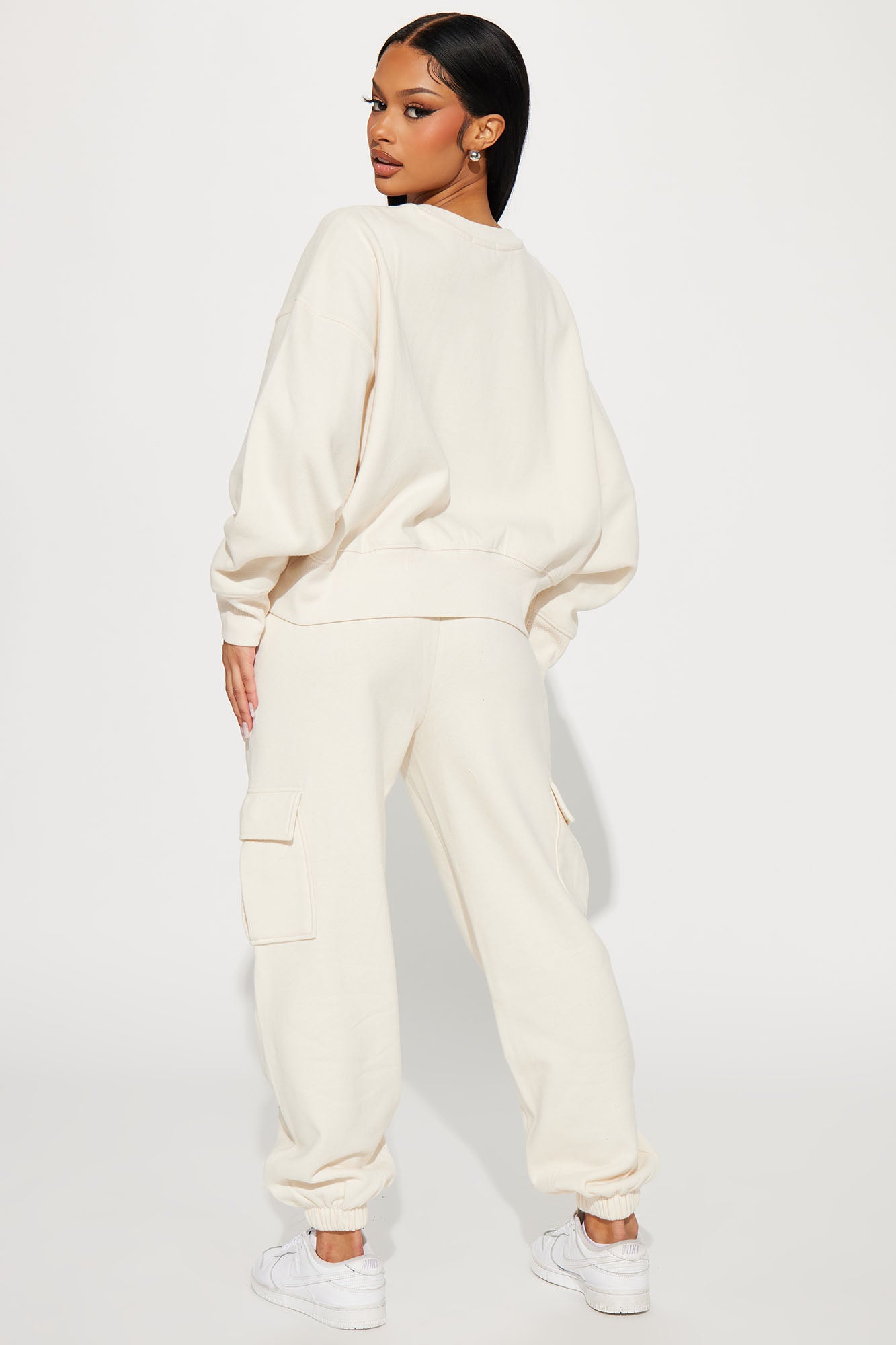Follow Me Around Sweatsuit - Cream