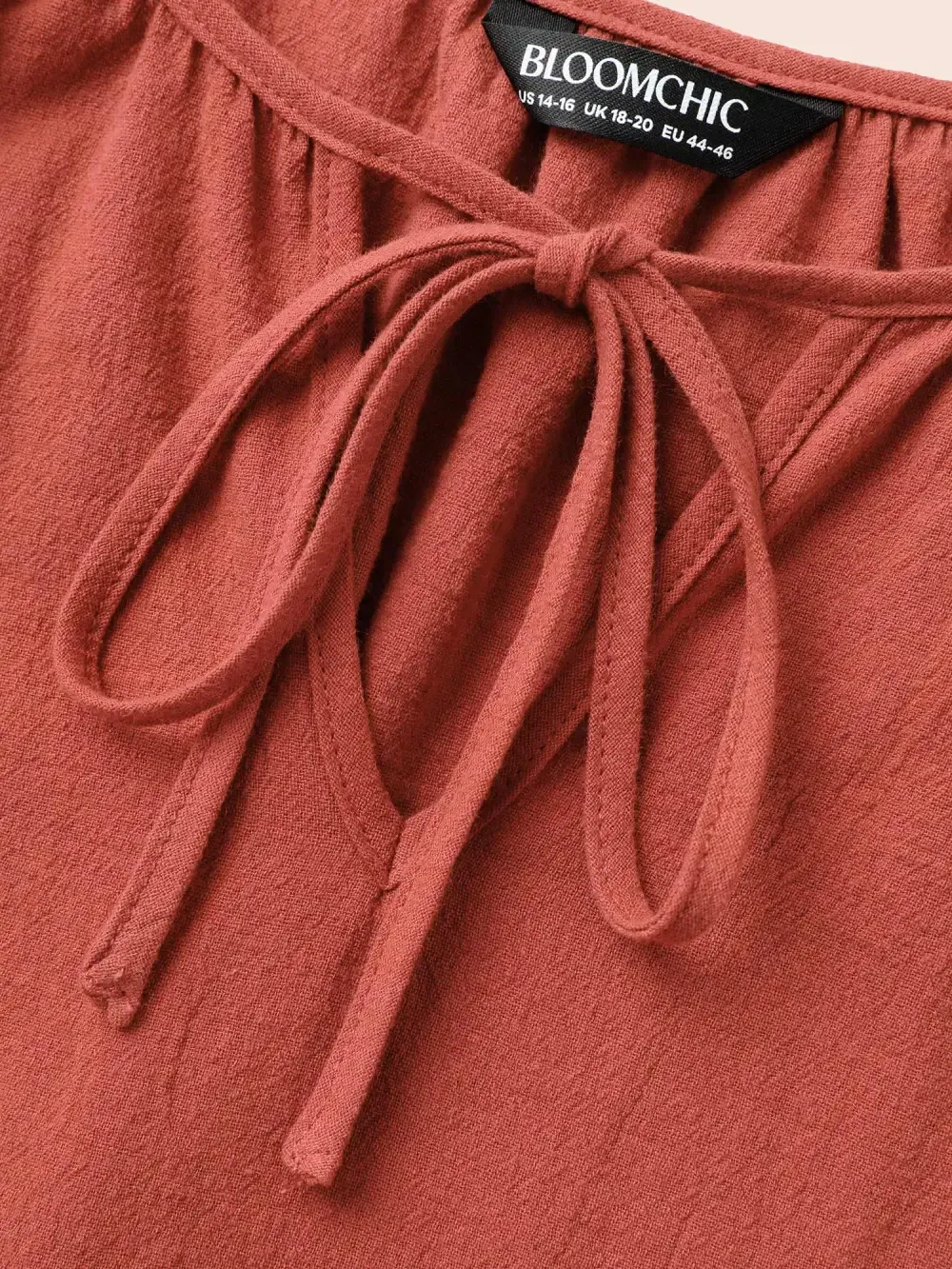 Broderie Anglaise Gathered Tie Knot Blouse