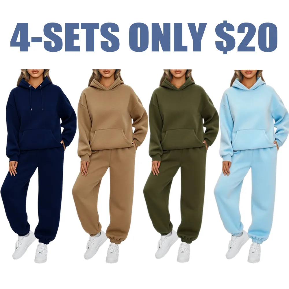 Womens 2 - Piece Lounge Hoodie & Sweatpants Set