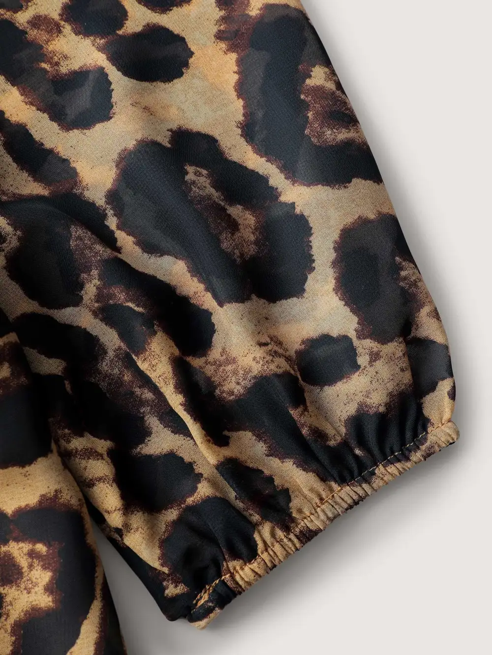 Off-Shoulder Leopard Print Sheer Maxi Dress